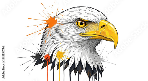 Vibrant Blue Guppy Fish with Orange Spot Isolated on White Background