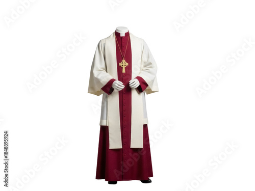Принти на полотні Isolated cleric cassock with surplice and stole, religious vestments, church app