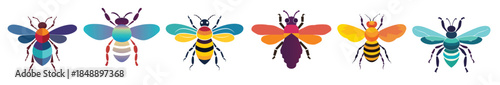 honeybee illustration clipart bundle 