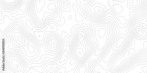 Abstract topographic wavy design. seamless flowing curve lines on white background. minimal contour line art pattern. terrain lines background. elevation contour map inspired vector design.