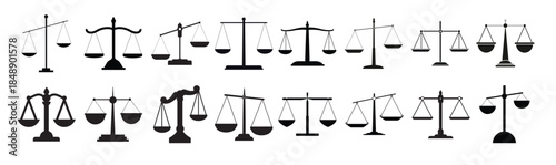 libra icon vector set scales illustration sign collection 
