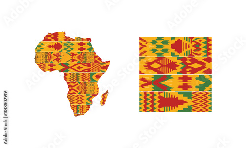 Africa continent shape of bundle black history month set bundle