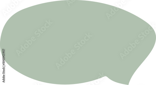 Simple green speech bubble on white background