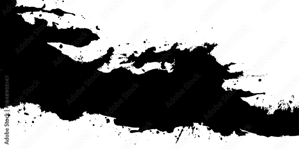 Obraz premium Vector grunge brush strokes texture rough black scratches for wallpaper, Abstract black and white gritty grunge background, vector grunge paintbrush,Vector illustration. Isolated on white background 