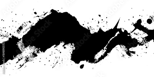 Vector grunge brush strokes texture rough black scratches for wallpaper, Abstract black and white gritty grunge background,  vector grunge paintbrush,Vector illustration. Isolated on white background 