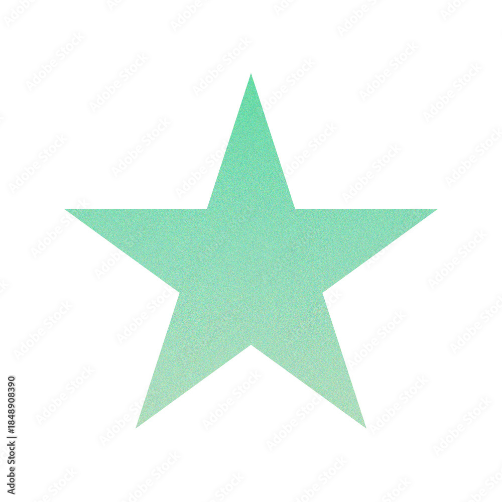 Obraz premium ​Abstract Grainy Gradient Star PNG. Single Five Pointed Star Icon with Retro Noise Texture. Trending Y2K Aesthetic Design Element for UI/Web Graphic 