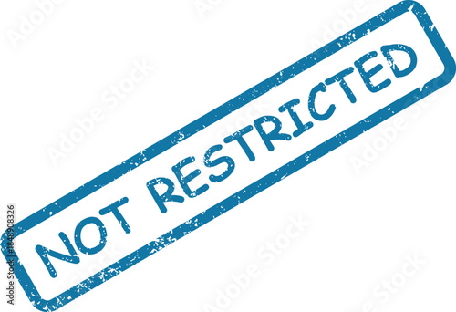 Blue rubber stamp impression showing NOT ISSUED diagonally across a crisp white surface