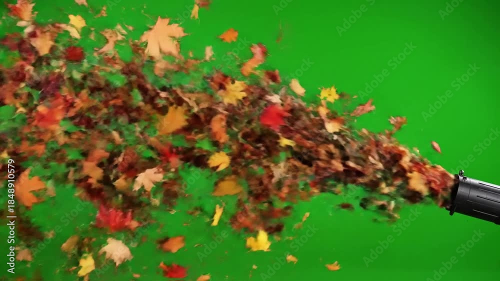 custom made wallpaper toronto digitalLeaves in Slow Motion Blown Away with leaf blower blowing leaves along effect videos Mission Cordless Power Tools style featuring