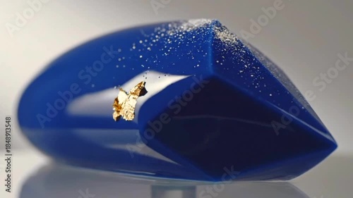 Modern Dessert Mockup on Transparent Glass Surface