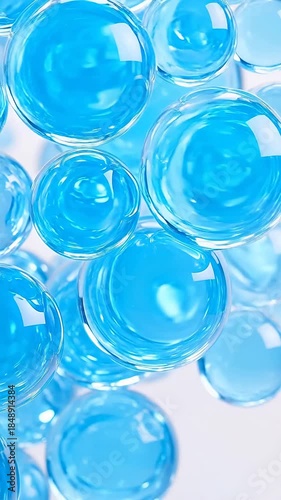 Wallpaper Mural CrystalClearBlueWaterDroplets Torontodigital.ca