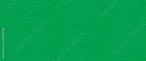 farm green banner, organic abstract background with fields. wavy green lines, natural organic products. ecology background. striped farmer green Pattern