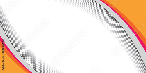 Simple blue and orange geometric business banner design. creative banner design with wave shapes and lines on white background for template.eps.10