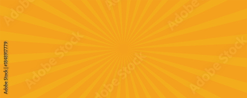 orange sun rays background design template