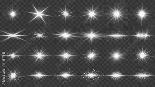 Sparkling stars in the night sky