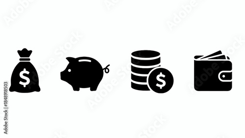 Financial savings icons