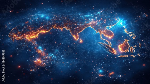 Cosmic Asia - A Celestial Map of the Continent.