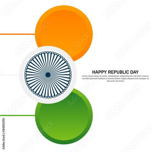 vector illustration of republic day celebration. 26 january