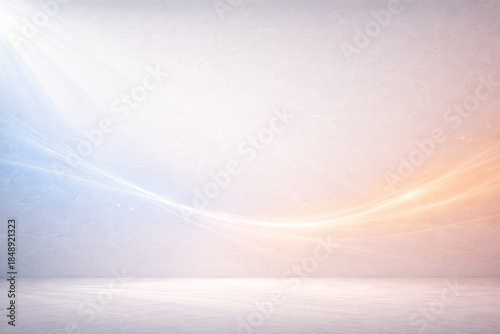 Minimal White Plaster Wall with Soft Light Gradient and Futuristic Design for Commercial Background