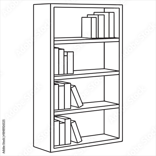 bookshelf vector illustration