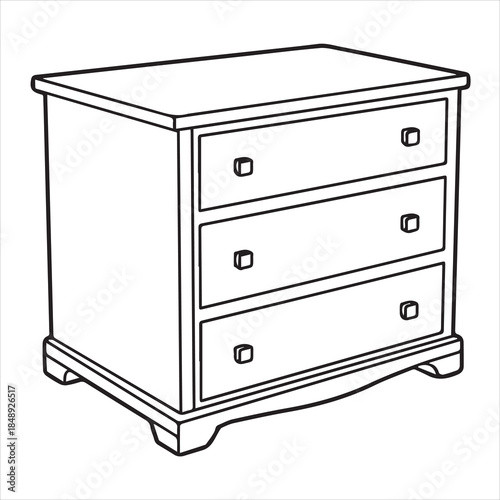 bureau desk line art design