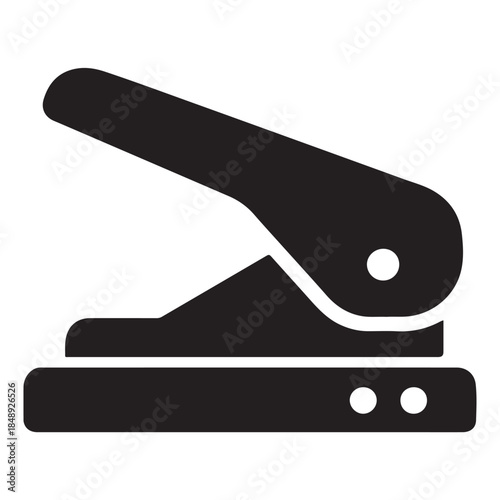 Hole Puncher Icon Vector silhouette