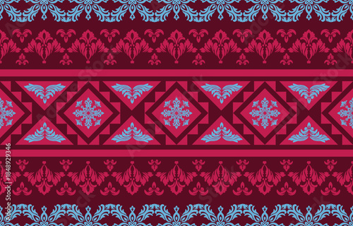 Damask pattern Colorful background. Luxurious classic ornament in baroque style. Golden ornament design for wallpaper, textiles and luxury	