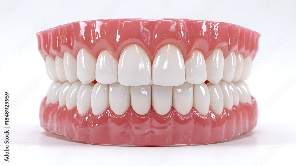 Obraz premium Human teeth model isolated on white background