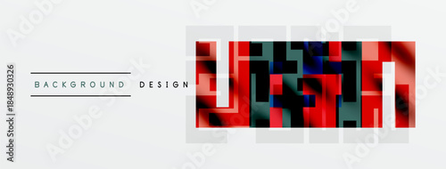 Abstract geometric pattern. Squares, rectangles create colorful mosaic. Modern design element for backgrounds, presentations.