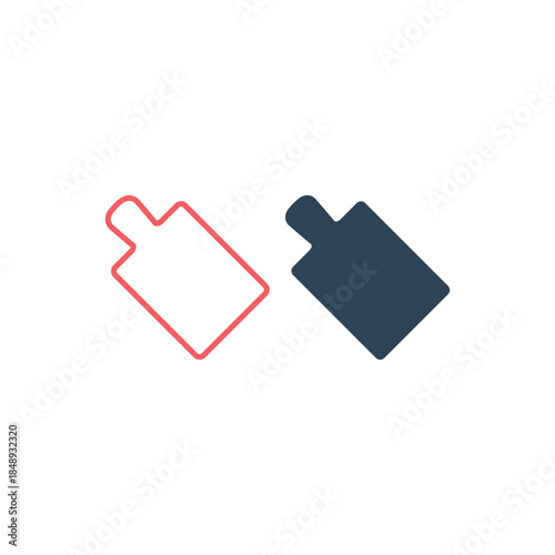 Cutting board icons set logo template design illustration