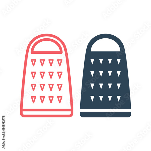 Grater icons set logo template design illustration