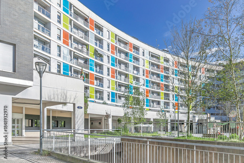 Modern residential building in San Sebastian (Donostia),  Gipuzkoa, Basque Country, Spain 