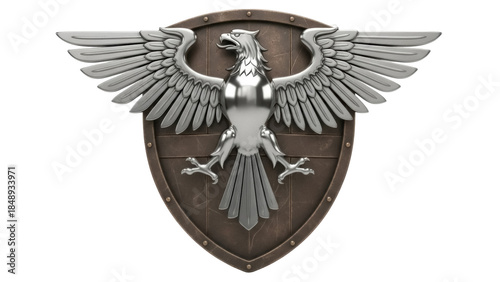 Εκτύπωση καμβά Isolated German imperial eagle on shield, heraldic symbol, German symbol, noble