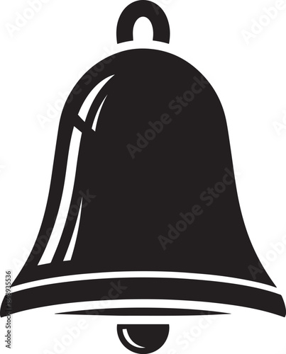 Single Notification Bell Icon – Alert Symbol in Black and White