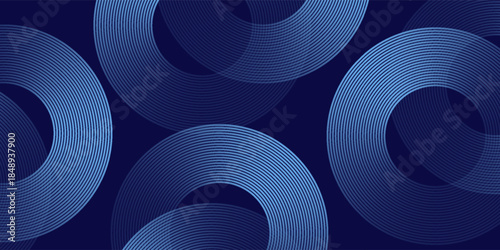 Modern blue glowing geometric lines modern shiny blue circle lines pattern. Suit for cover, banner, brochure abstract simple modern