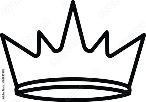 Vector simple crown symbol isolated on white background silhouette Illustration
