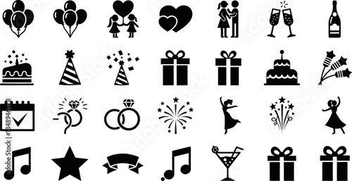 A icon collection of valentine s day. featuring hearts, gifts roses, couples, flowers and more