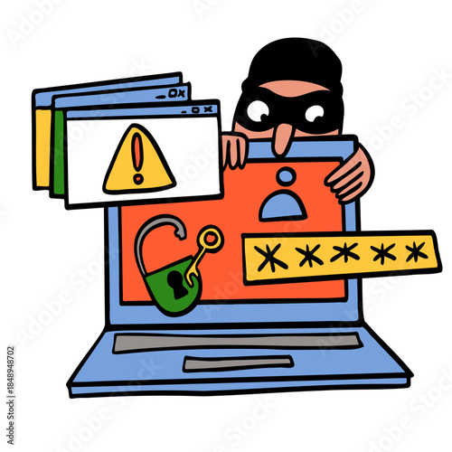 Stealing data by password hacking