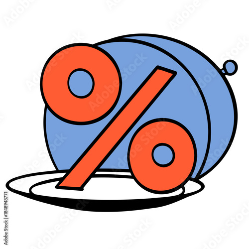 Discount or percent sign representing sale