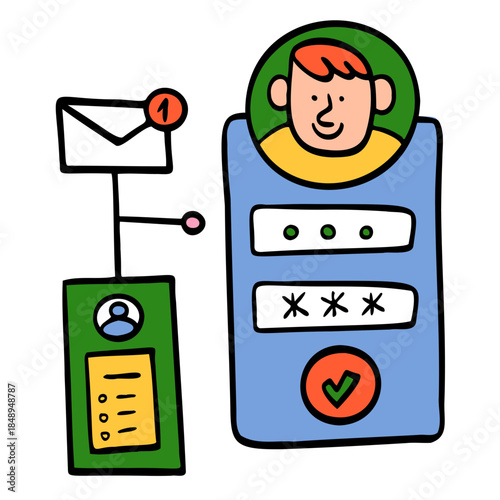 Account login interface and new email