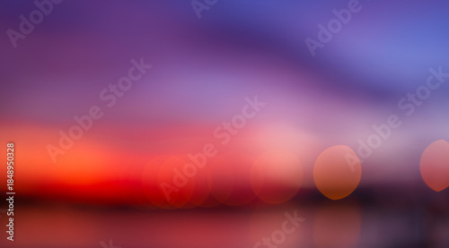 Tableau sur toile Pink sky background and sea view soft focus,Seascapes of beautiful sunset on the sea beach with pink sky on vacation