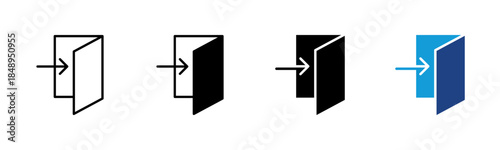 Access icon set multiple style collection