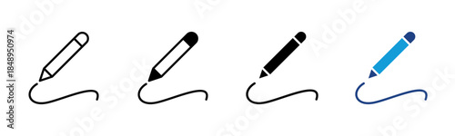 Illustration icon set multiple style collection