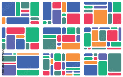 Vibrant Bento Grid Layout
