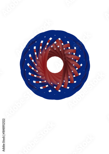 red and blue eye patch