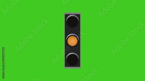 Animated traffic signal lights loop video