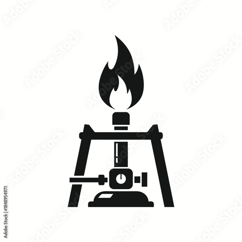 Flame on support structure