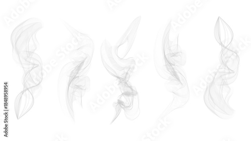 Realistic steam or smoke on hot tea, coffee, food. PNG Stock royalty free.	