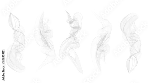 Realistic steam or smoke on hot tea, coffee, food. PNG Stock royalty free.	