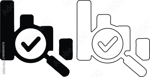 Business Analysis Concept with Magnifying Glass and Chart