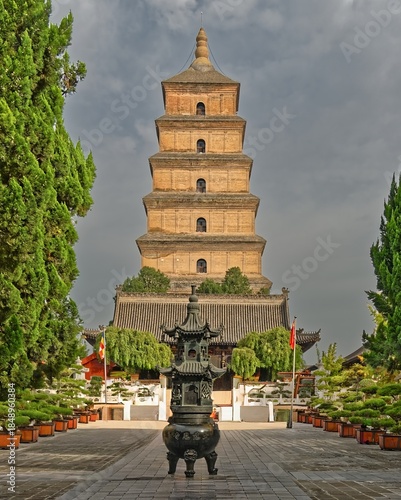Asia, China, Xi'an, Great Wild Goose Pagoda, 